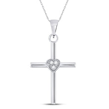 Load image into Gallery viewer, Sterling Silver Round Diamond Pendant 0.03 Cttw - Splendid Jewellery