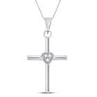 Sterling Silver Round Diamond Pendant 0.03 Cttw - Splendid Jewellery
