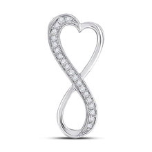 Load image into Gallery viewer, Sterling Silver Round Diamond Pendant 1/10 Cttw - Splendid Jewellery