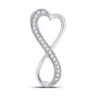 Sterling Silver Round Diamond Pendant 1/10 Cttw - Splendid Jewellery