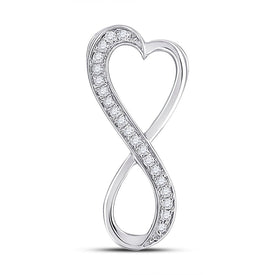 Sterling Silver Round Diamond Pendant 1/10 Cttw - Splendid Jewellery