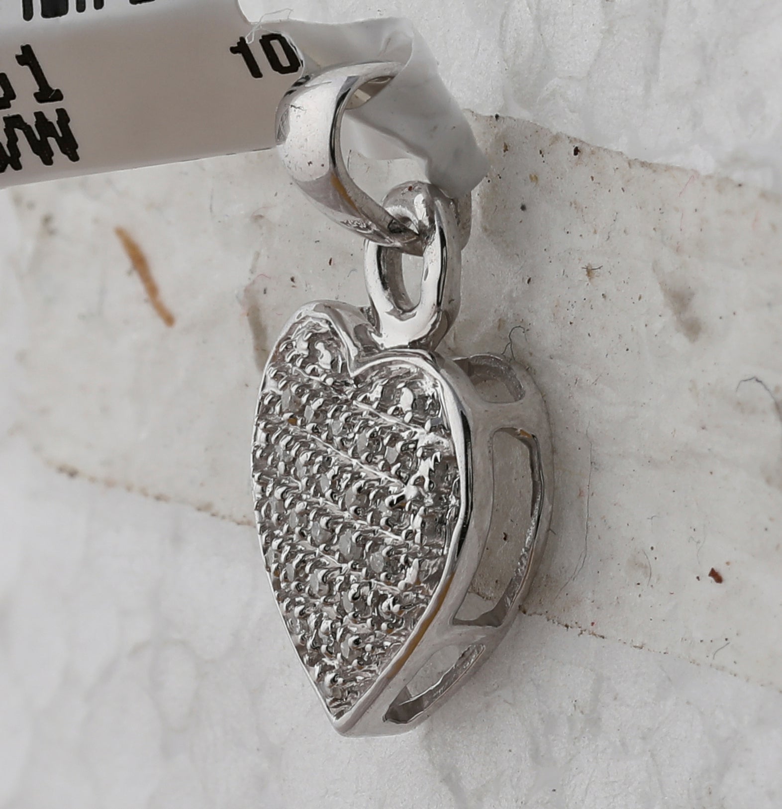 Sterling Silver Round Diamond Micro - Pave Pendant 1/20 Cttw - Splendid Jewellery