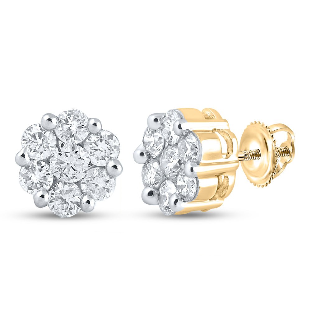 14K Yellow Gold Gift - Ready Diamond Earrings for Everyday Wear - Splendid Jewellery