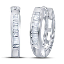 Load image into Gallery viewer, Sterling Silver Diamond Earrings for Everyday Wear - Splendid Jewellery