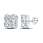 Round Diamond Cluster Earrings 1/20 Cttw - Splendid Jewellery