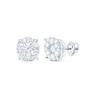 Diamond Cluster Earrings with Natural Sparkle with Elegant Styling - Splendid Jewellery