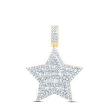 Load image into Gallery viewer, 10K Yellow Gold Baguette Diamond Star Charm Pendant 3/4 Cttw - Splendid Jewellery