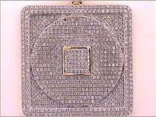 Load image into Gallery viewer, 10K Yellow Gold Round Diamond Record Charm Pendant 2 Cttw - Splendid Jewellery