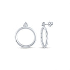 Sterling Silver Luxury Diamond Earrings for Everyday Wear - Splendid Jewellery