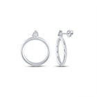 Sterling Silver Luxury Diamond Earrings for Everyday Wear - Splendid Jewellery
