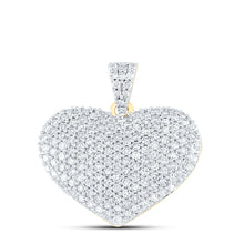 Load image into Gallery viewer, 14K Yellow Gold Round Diamond Heart Pendant 1 Cttw - Splendid Jewellery