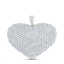Load image into Gallery viewer, 14K Yellow Gold Round Diamond Heart Pendant 3 Cttw - Splendid Jewellery
