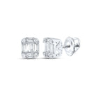 14K White Gold Diamond Earrings for Everyday Wear - Splendid Jewellery