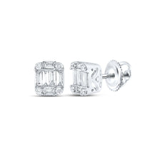 Load image into Gallery viewer, 14K White Gold Diamond Earrings for Everyday Wear - Splendid Jewellery