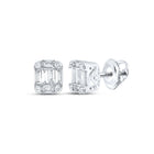 14K White Gold Diamond Earrings for Everyday Wear - Splendid Jewellery