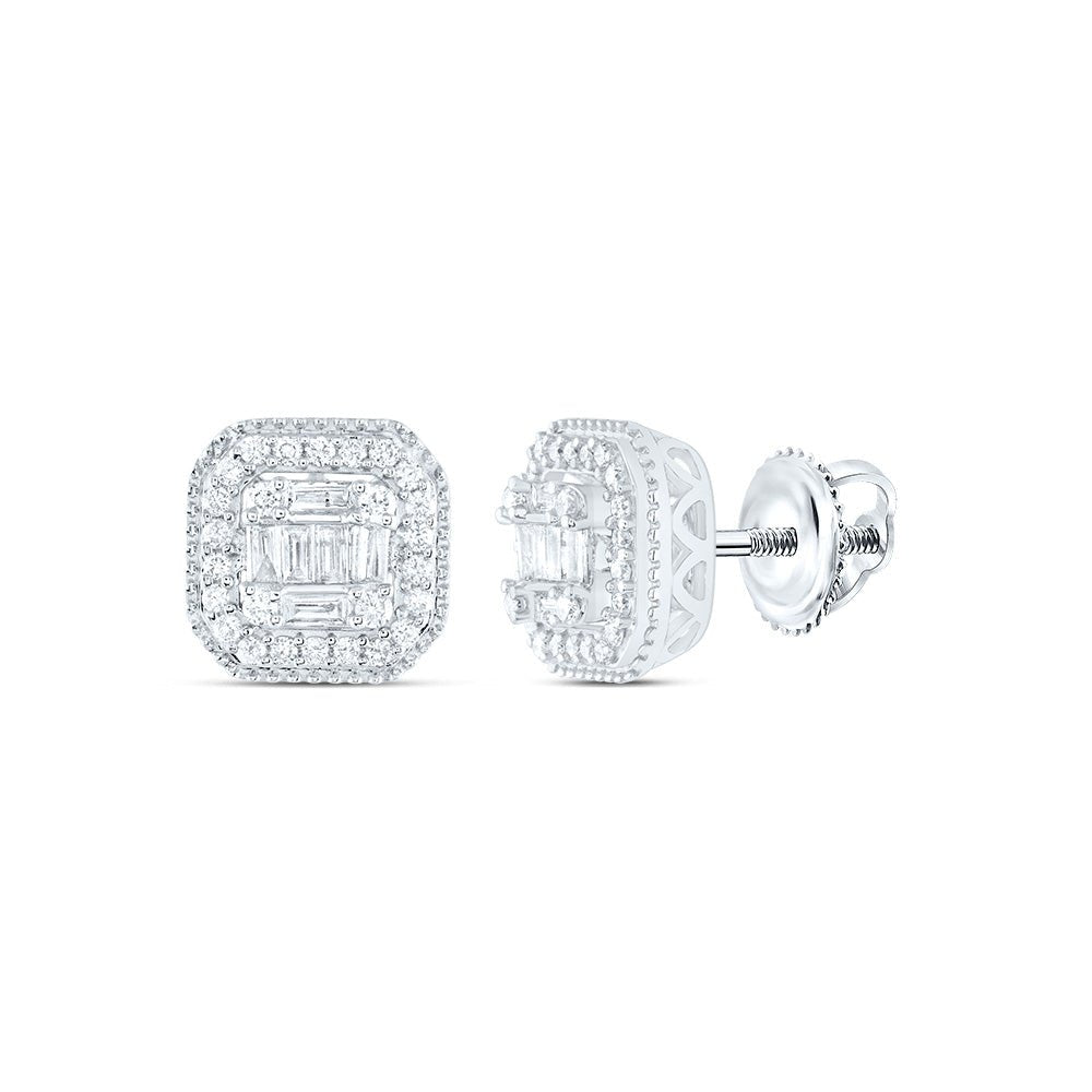 14K White Gold Gift - Ready Diamond Earrings - Splendid Jewellery