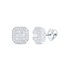 14K White Gold Gift - Ready Diamond Earrings - Splendid Jewellery