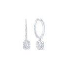 14K White Gold Emerald Earrings for Everyday Wear with Elegant Styling - Splendid Jewellery