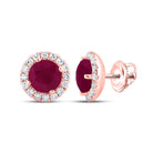Ruby Earrings in 14K Rose Gold Gift Edition - Splendid Jewellery