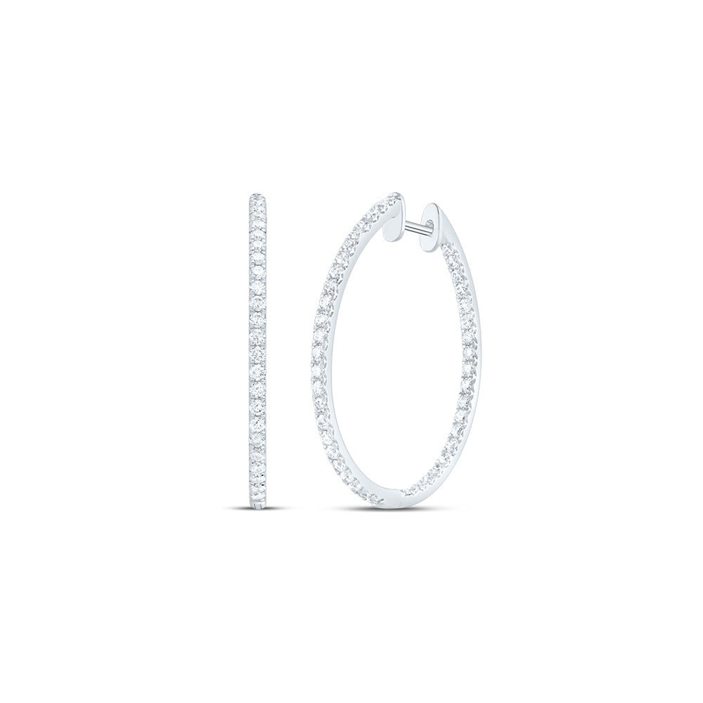 14K White Gold Gift - Ready Diamond Earrings Gift Edition - Splendid Jewellery