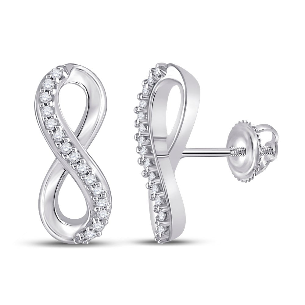 10K White Gold Modern Diamond Earrings Gift Edition - Splendid Jewellery