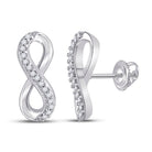 10K White Gold Modern Diamond Earrings Gift Edition - Splendid Jewellery