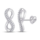 10K White Gold Modern Diamond Earrings Gift Edition - Splendid Jewellery