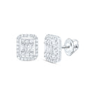 14K White Gold Elegant Earrings with Diamond - Splendid Jewellery