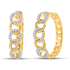 10K Yellow Gold Modern Diamond Earrings for Everyday Wear - Splendid Jewellery