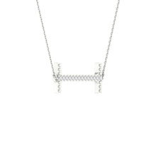 Load image into Gallery viewer, 10K White Gold Round Diamond Ladies Initial "I" Necklace 1/20 Cttw - Splendid Jewellery