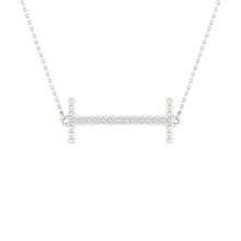 Load image into Gallery viewer, 10K White Gold Round Diamond Ladies Initial "I" Necklace 1/20 Cttw - Splendid Jewellery