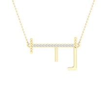 Load image into Gallery viewer, 10K Yellow Gold Round Diamond Ladies Initial "F" Necklace 1/20 Cttw - Splendid Jewellery
