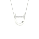 10K White Gold Round Diamond Ladies Initial "D" Necklace 1/20 Cttw - Splendid Jewellery