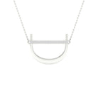 10K White Gold Round Diamond Ladies Initial "D" Necklace 1/20 Cttw - Splendid Jewellery