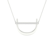 Load image into Gallery viewer, 10K White Gold Round Diamond Ladies Initial "D" Necklace 1/20 Cttw - Splendid Jewellery