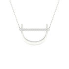10K White Gold Round Diamond Ladies Initial "D" Necklace 1/20 Cttw - Splendid Jewellery
