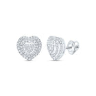 10K White Gold Diamond Earrings for Everyday Wear Gift Edition - Splendid Jewellery