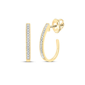 Round Diamond Earrings in 10K Yellow Gold Gift Edition - Splendid Jewellery