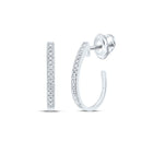 10K White Gold Modern Diamond Earrings with Elegant Styling - Splendid Jewellery