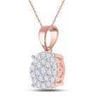 10K Rose Gold Round Diamond Pendant 2 Cttw - Splendid Jewellery