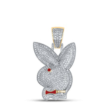 Load image into Gallery viewer, 10K Yellow Gold Round Diamond Bunny Charm Pendant 1 - 1/3 Cttw - Splendid Jewellery