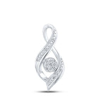 Sterling Silver Round Diamond Gift Pendant 0.03 Cttw - Splendid Jewellery