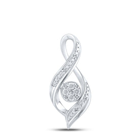 Sterling Silver Round Diamond Gift Pendant 0.03 Cttw - Splendid Jewellery