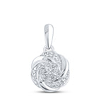 Sterling Silver Round Diamond P2 Gift Pendant 1/20 Cttw - Splendid Jewellery