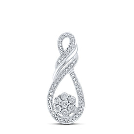 Sterling Silver Round Diamond Gift Pendant 1/20 Cttw - Splendid Jewellery