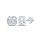 Round Diamond Earrings in Sterling Silver - Splendid Jewellery
