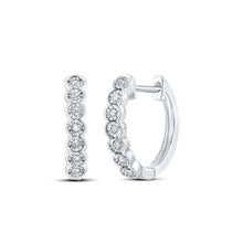 Load image into Gallery viewer, Diamond Hoop Earrings with Natural Sparkle with Elegant Styling - Splendid Jewellery
