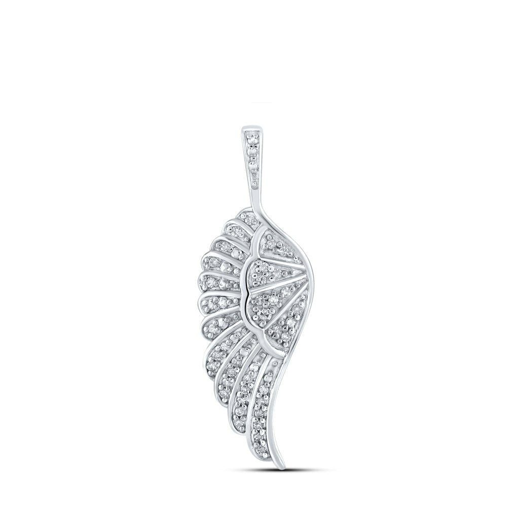 Sterling Silver Round Diamond Gift Pendant 1/8 Cttw - Splendid Jewellery