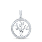 Sterling Silver Round Diamond Gift Pendant 1/12 Cttw - Splendid Jewellery