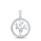 Sterling Silver Round Diamond Gift Pendant 1/12 Cttw - Splendid Jewellery